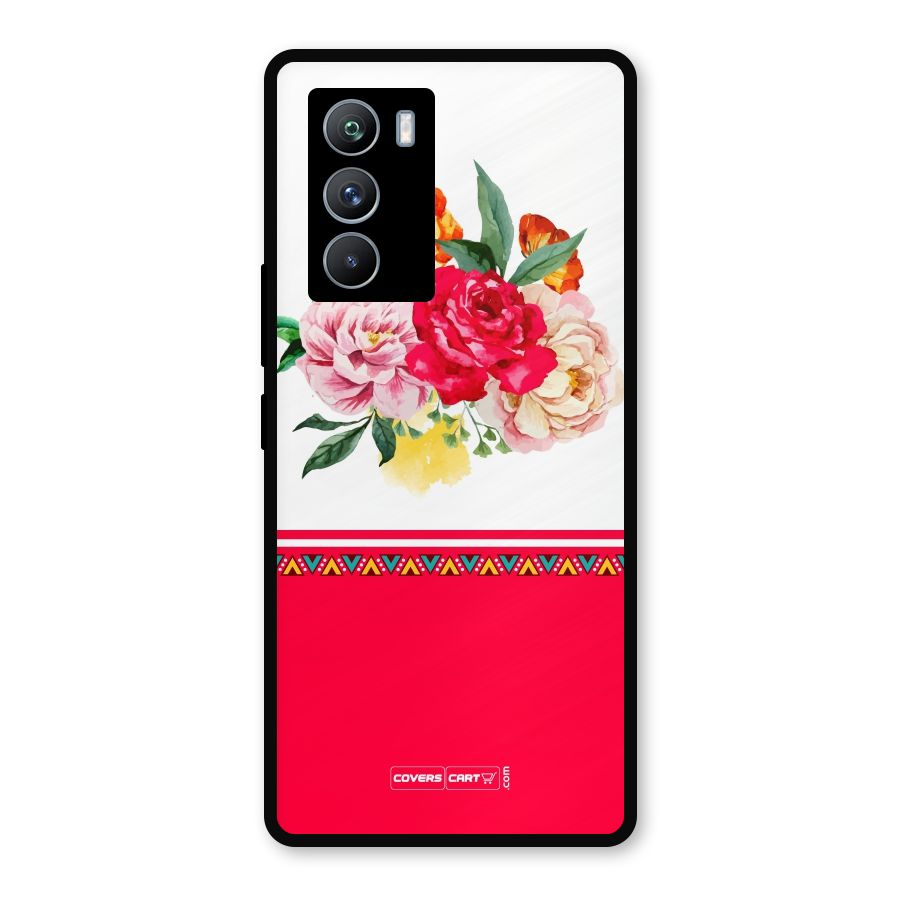 Flower Fusion Metal Back Case for iQOO 9 SE