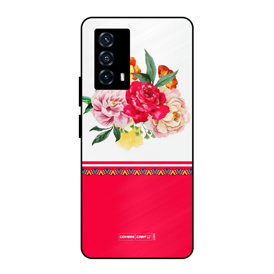 Flower Fusion Metal Back Case for iQOO Z5