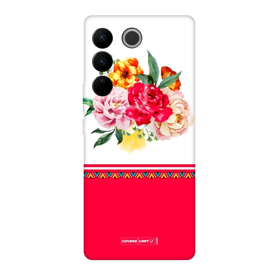 Flower Fusion Original Polycarbonate Back Case for Vivo V27