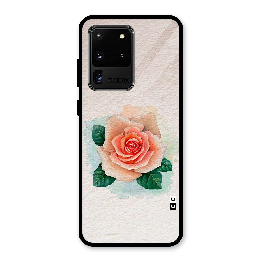 Flower Water Art Glass Back Case for Galaxy S20 Ultra