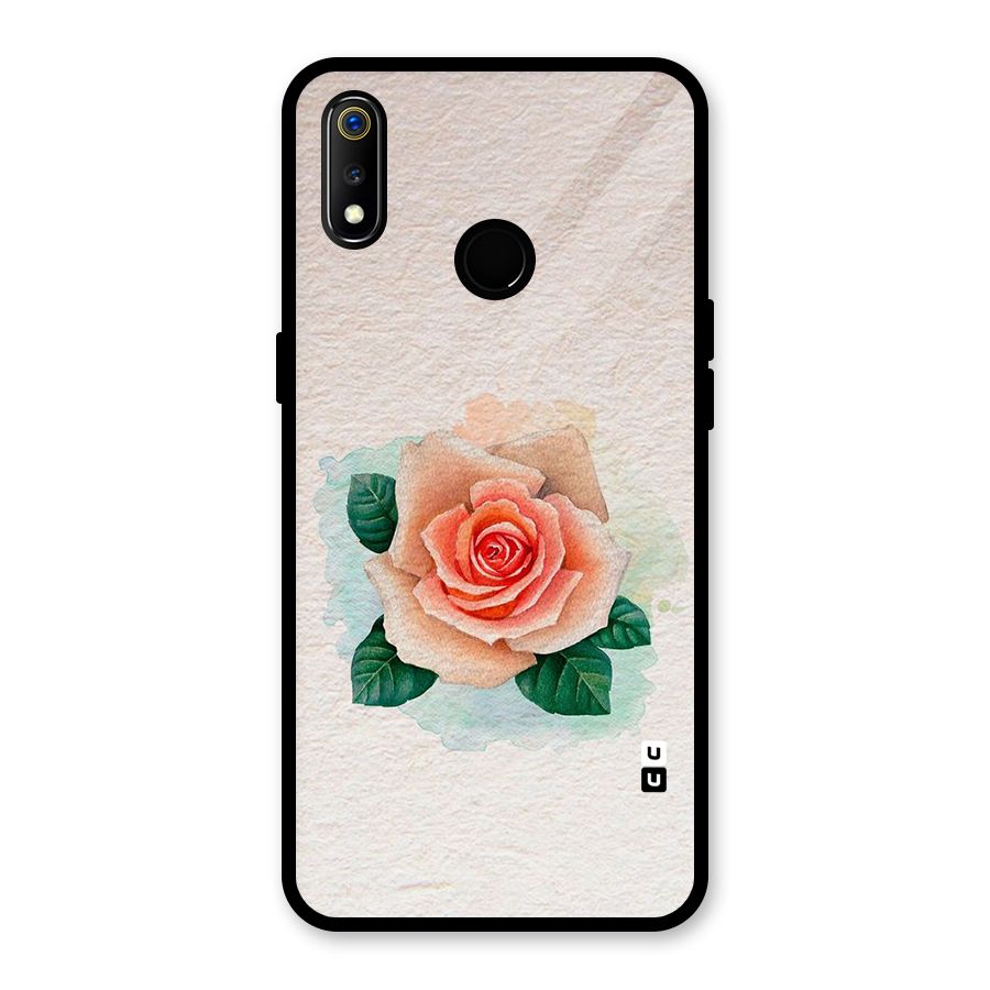 Flower Water Art Glass Back Case for Realme 3i