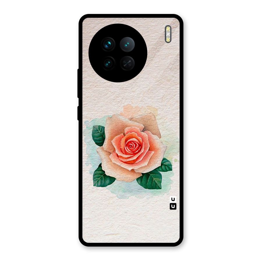 Flower Water Art Glass Back Case for Vivo X90