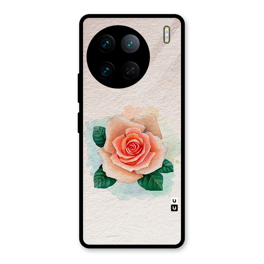 Flower Water Art Glass Back Case for Vivo X90 Pro