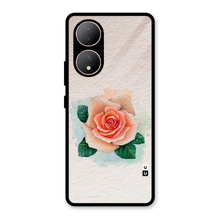 Flower Water Art Glass Back Case for Vivo Y100A