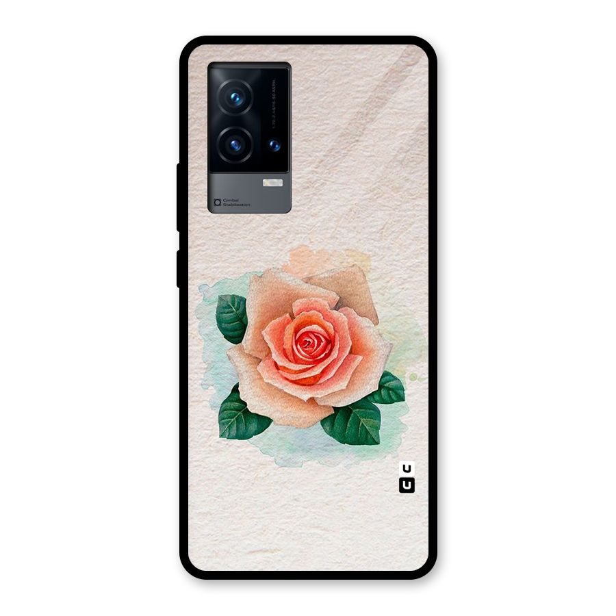 Flower Water Art Glass Back Case for iQOO 9 5G