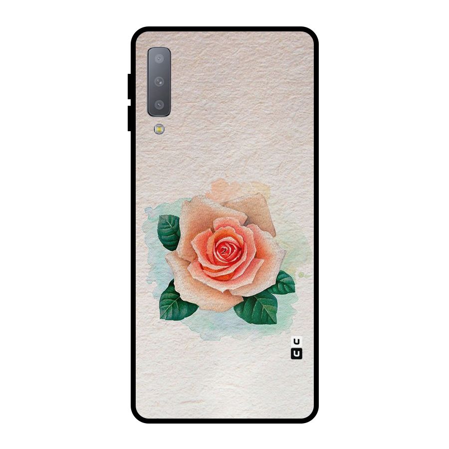 Flower Water Art Metal Back Case for Galaxy A7 (2018)