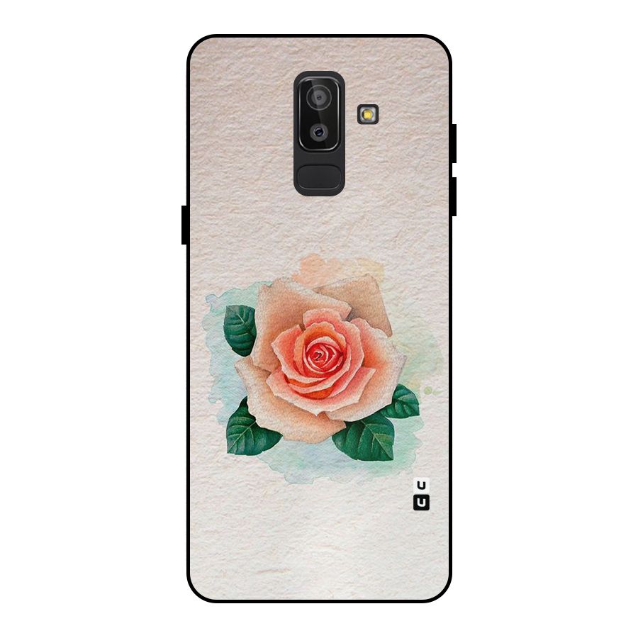 Flower Water Art Metal Back Case for Galaxy J8