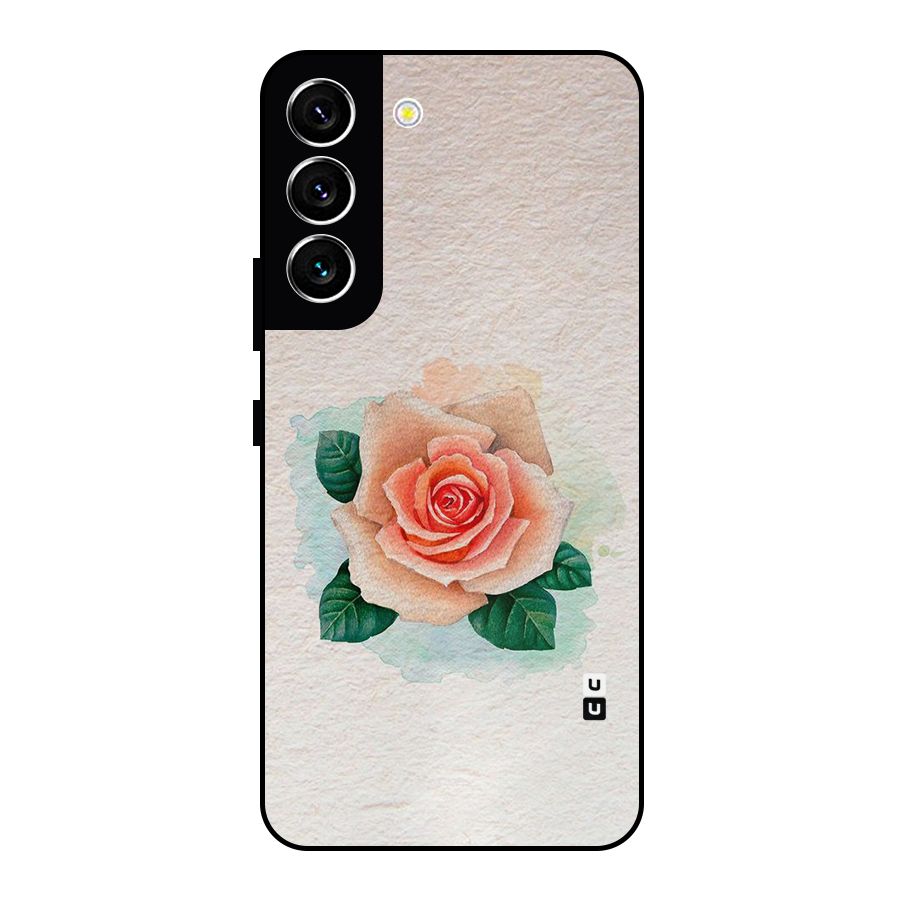 Flower Water Art Metal Back Case for Galaxy S22 5G