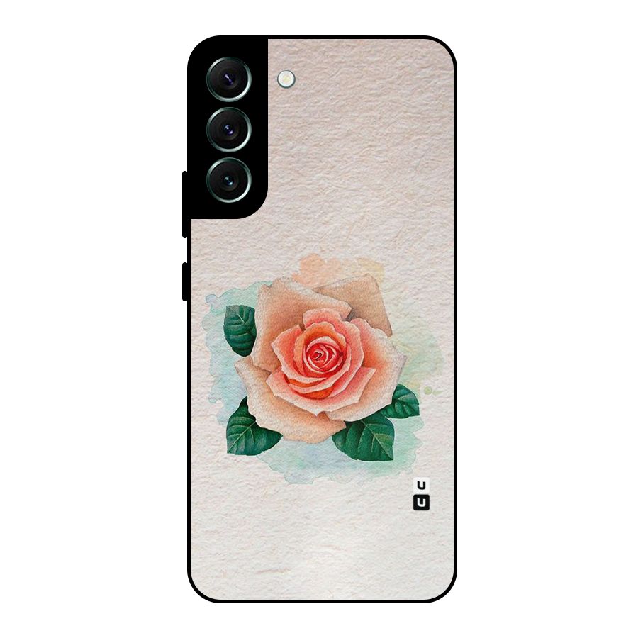 Flower Water Art Metal Back Case for Galaxy S22 Plus 5G