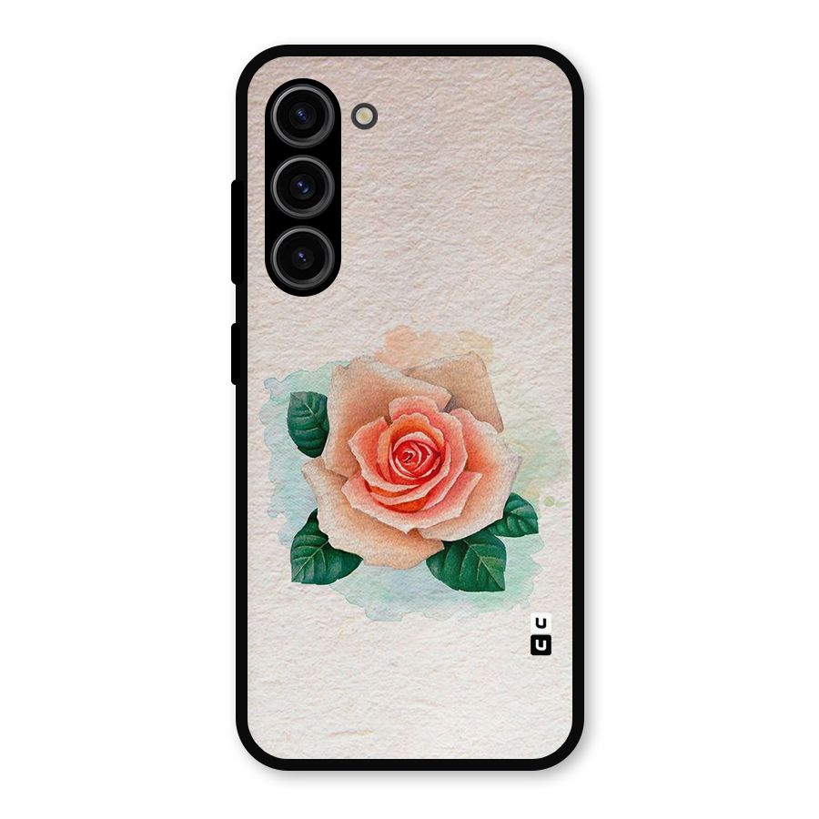 Flower Water Art Metal Back Case for Galaxy S23