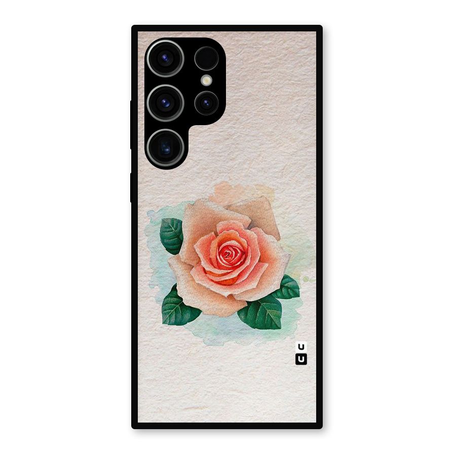 Flower Water Art Metal Back Case for Galaxy S23 Ultra