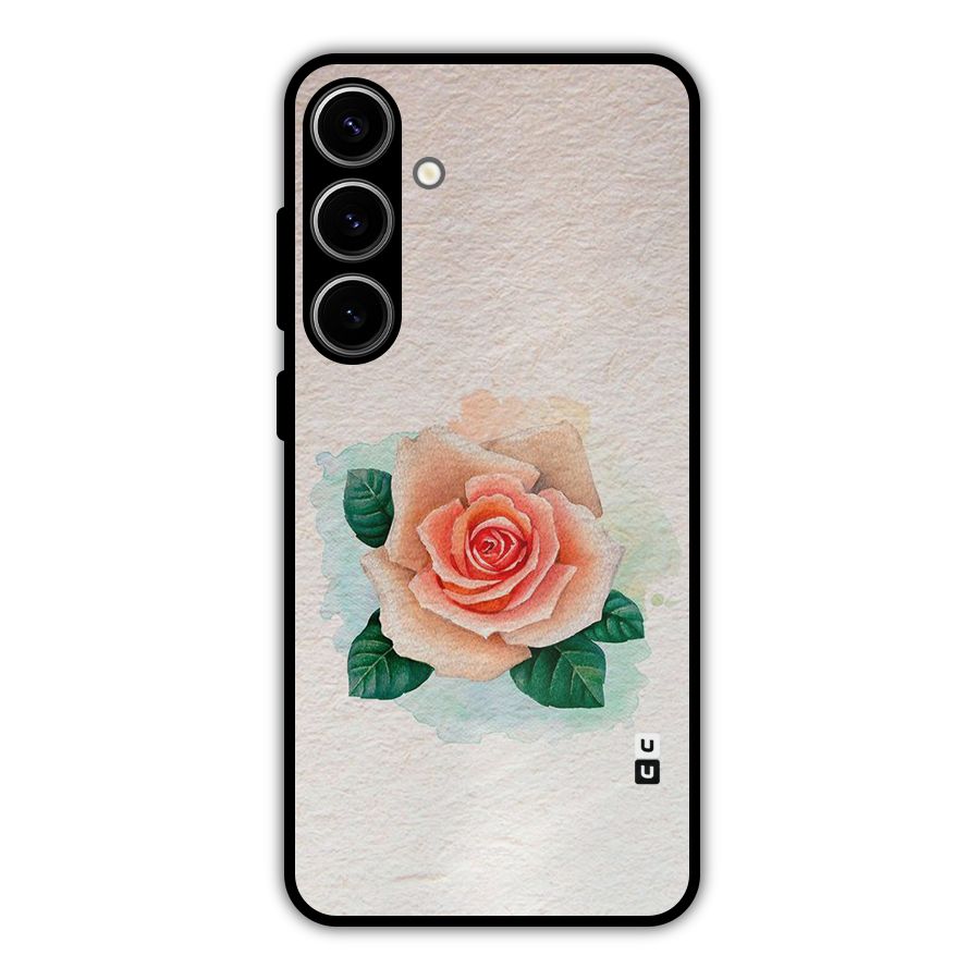 Flower Water Art Metal Back Case for Galaxy S24 Plus