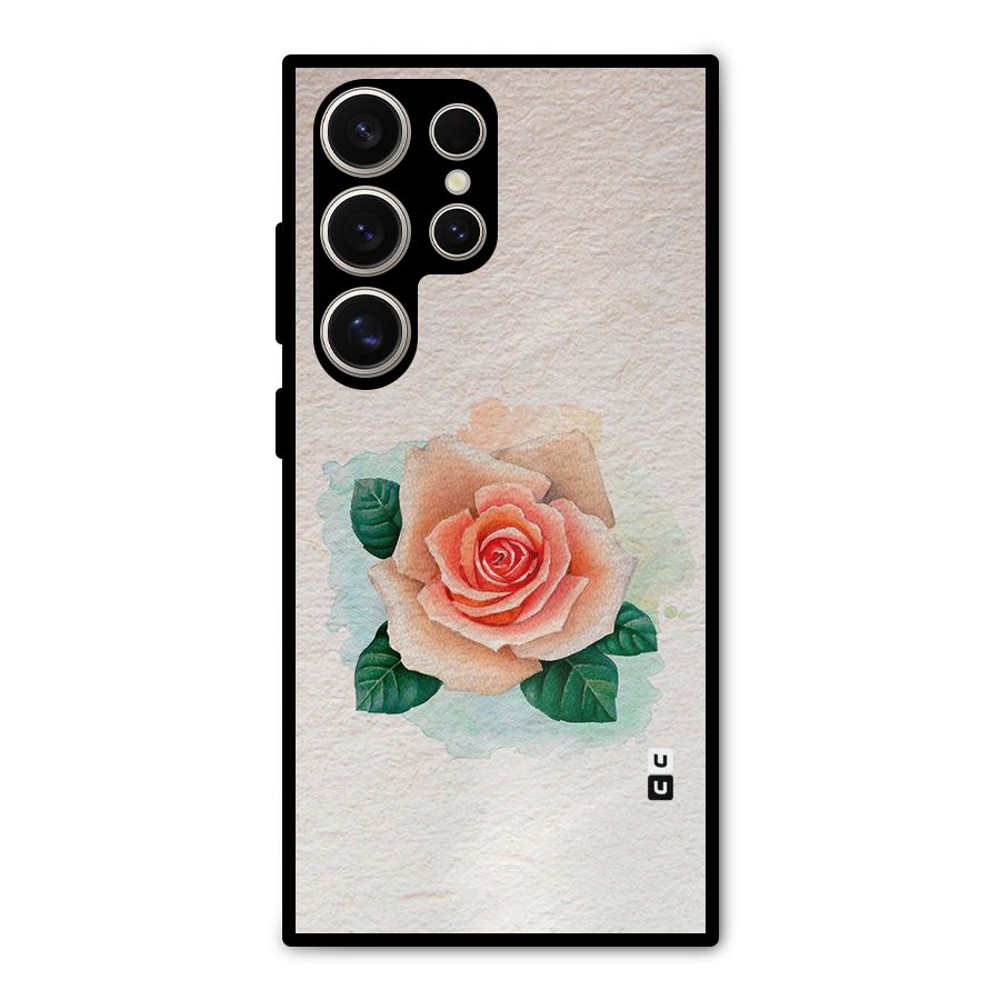 Flower Water Art Metal Back Case for Galaxy S24 Ultra
