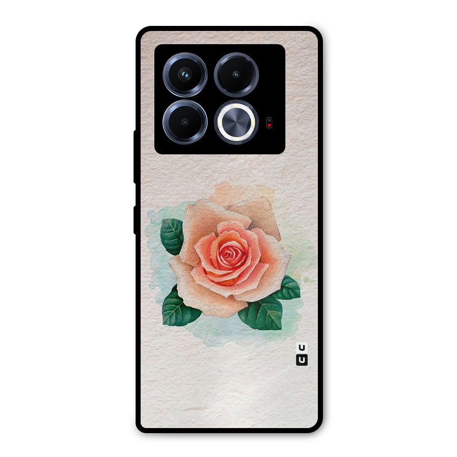 Flower Water Art Metal Back Case for Infinix Note 40 5G