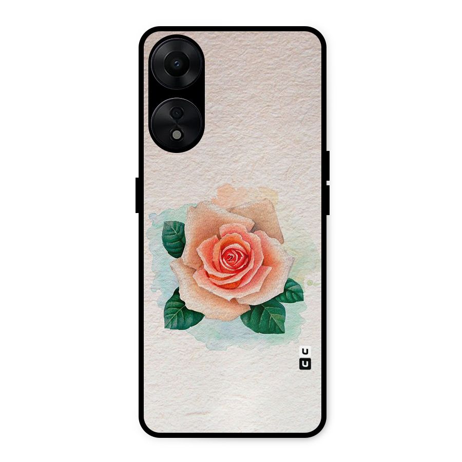 Flower Water Art Metal Back Case for Oppo A78 5G