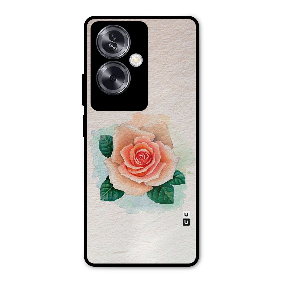 Flower Water Art Metal Back Case for Oppo A79 5G