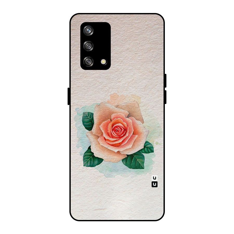 Flower Water Art Metal Back Case for Oppo F19