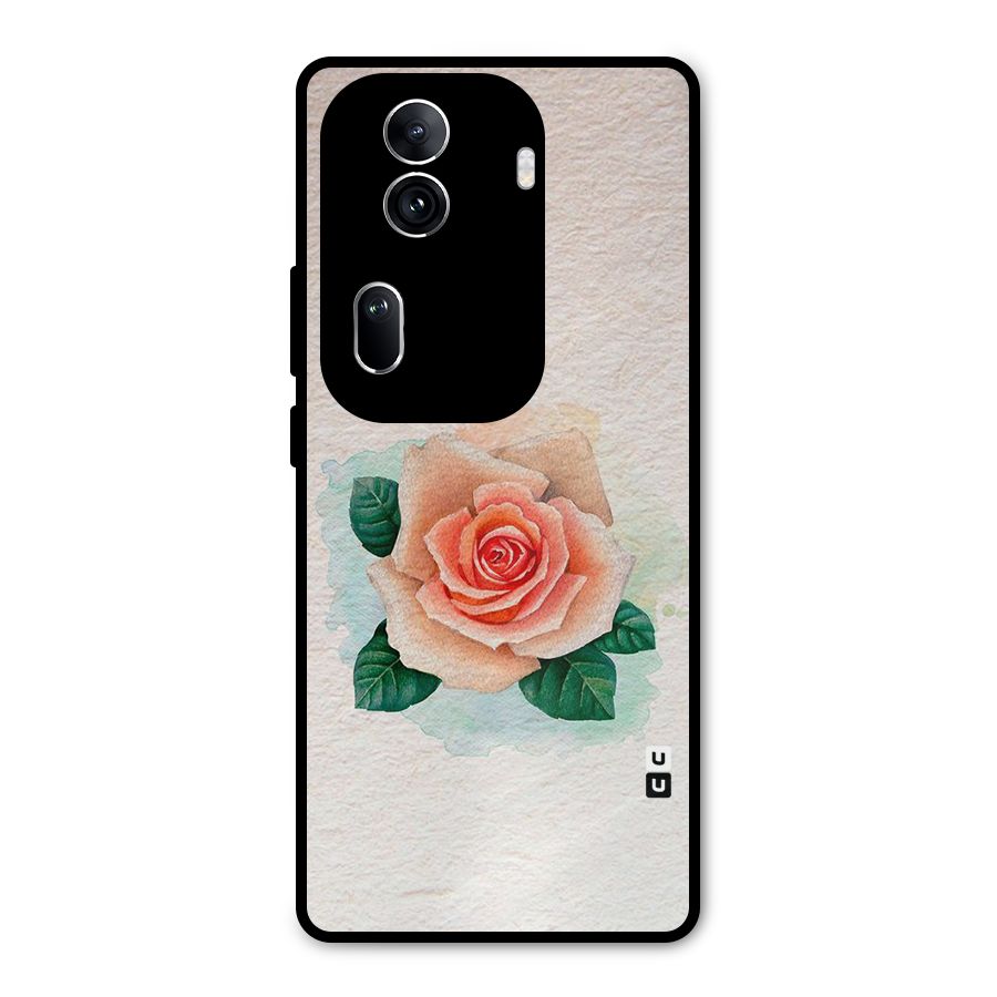 Flower Water Art Metal Back Case for Oppo Reno11 Pro 5G