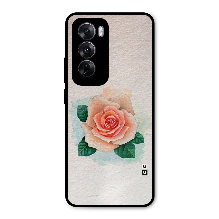 Flower Water Art Metal Back Case for Oppo Reno12