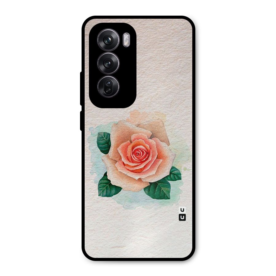 Flower Water Art Metal Back Case for Oppo Reno12 Pro