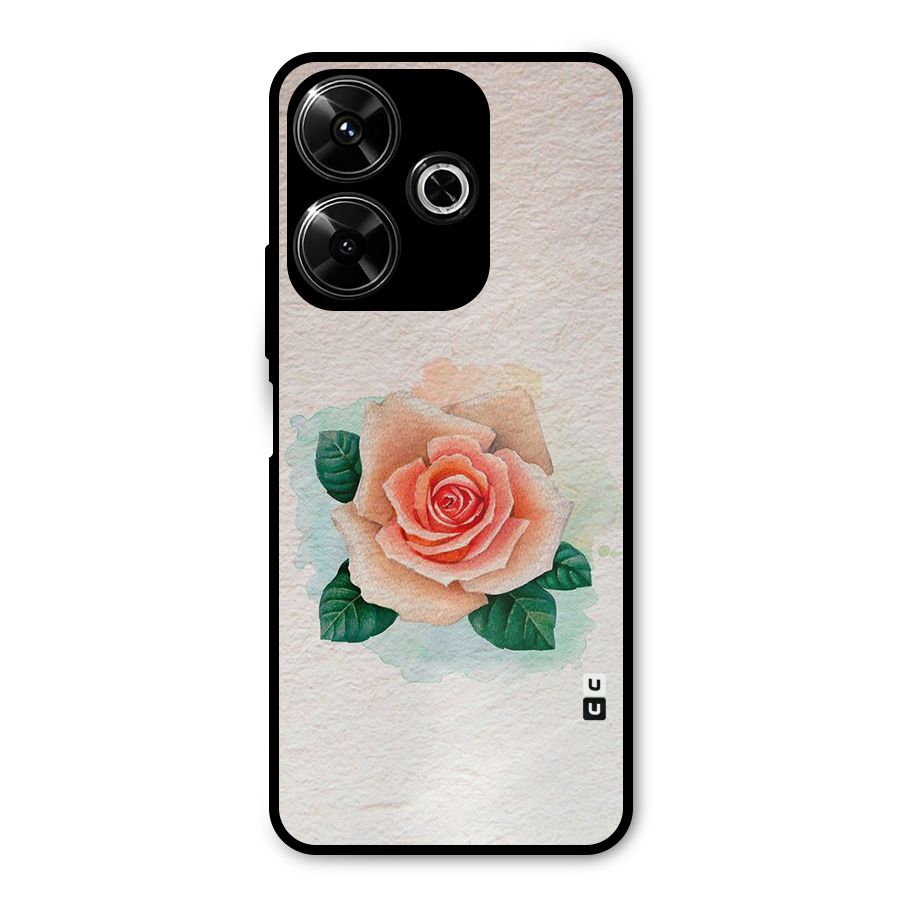 Flower Water Art Metal Back Case for Poco M6 Plus