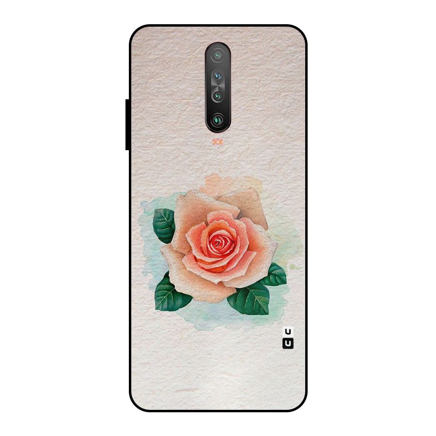 Flower Water Art Metal Back Case for Poco X2