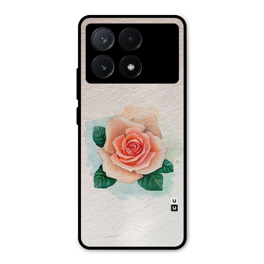 Flower Water Art Metal Back Case for Poco X6 Pro