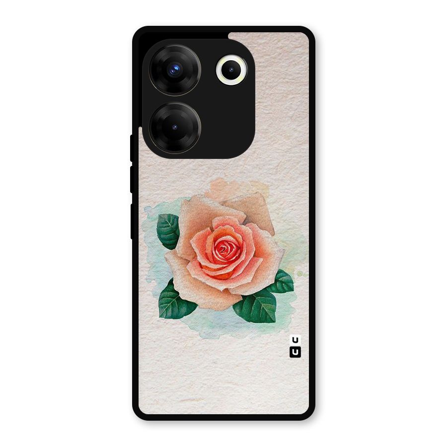 Flower Water Art Metal Back Case for Tecno Camon 20 Pro