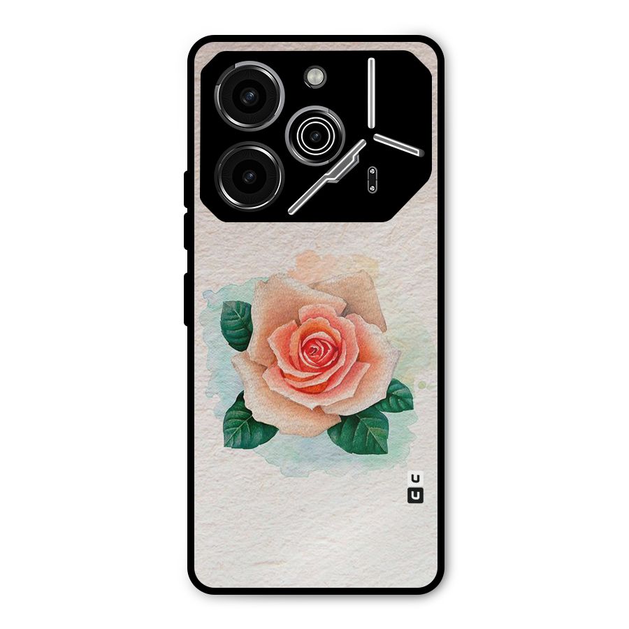 Flower Water Art Metal Back Case for Tecno Pova 6 Pro