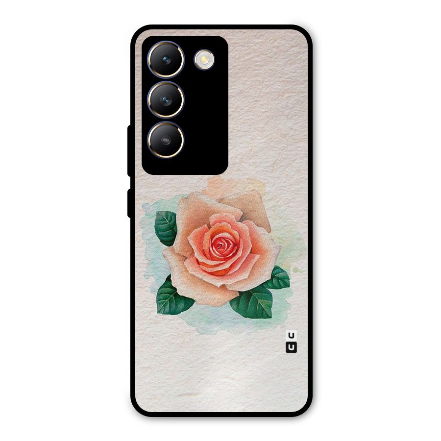 Flower Water Art Metal Back Case for Vivo T3 5G