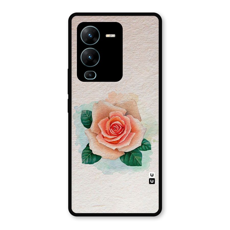 Flower Water Art Metal Back Case for Vivo V25 Pro