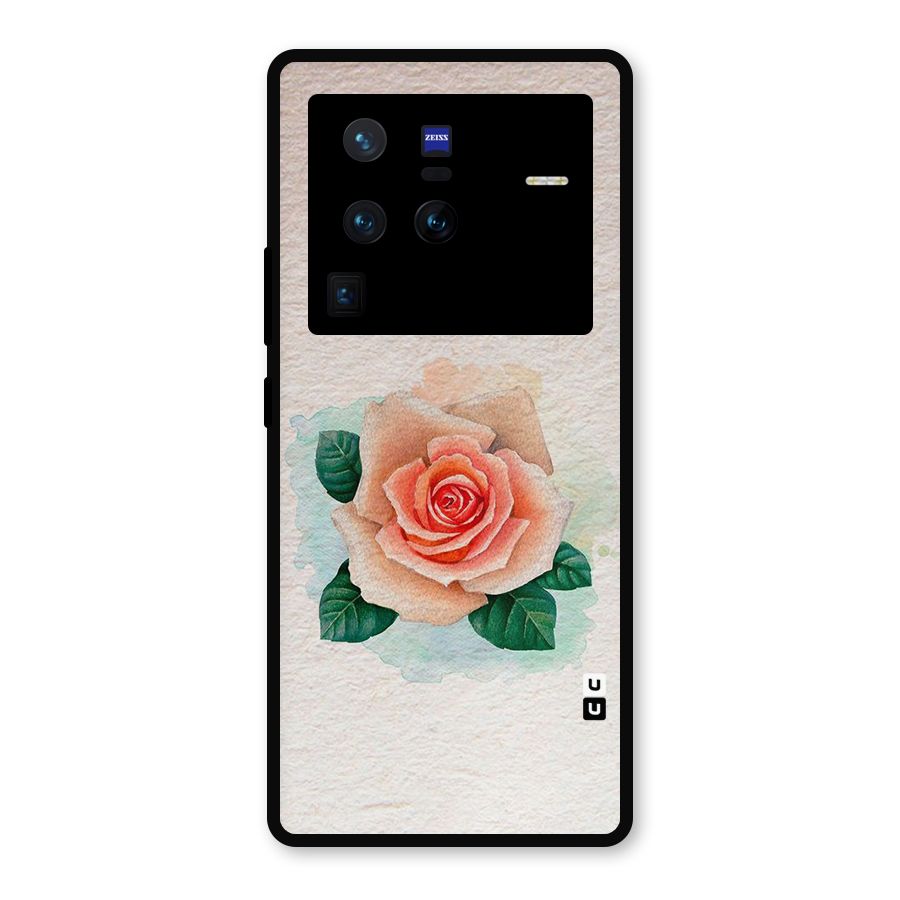 Flower Water Art Metal Back Case for Vivo X80 Pro