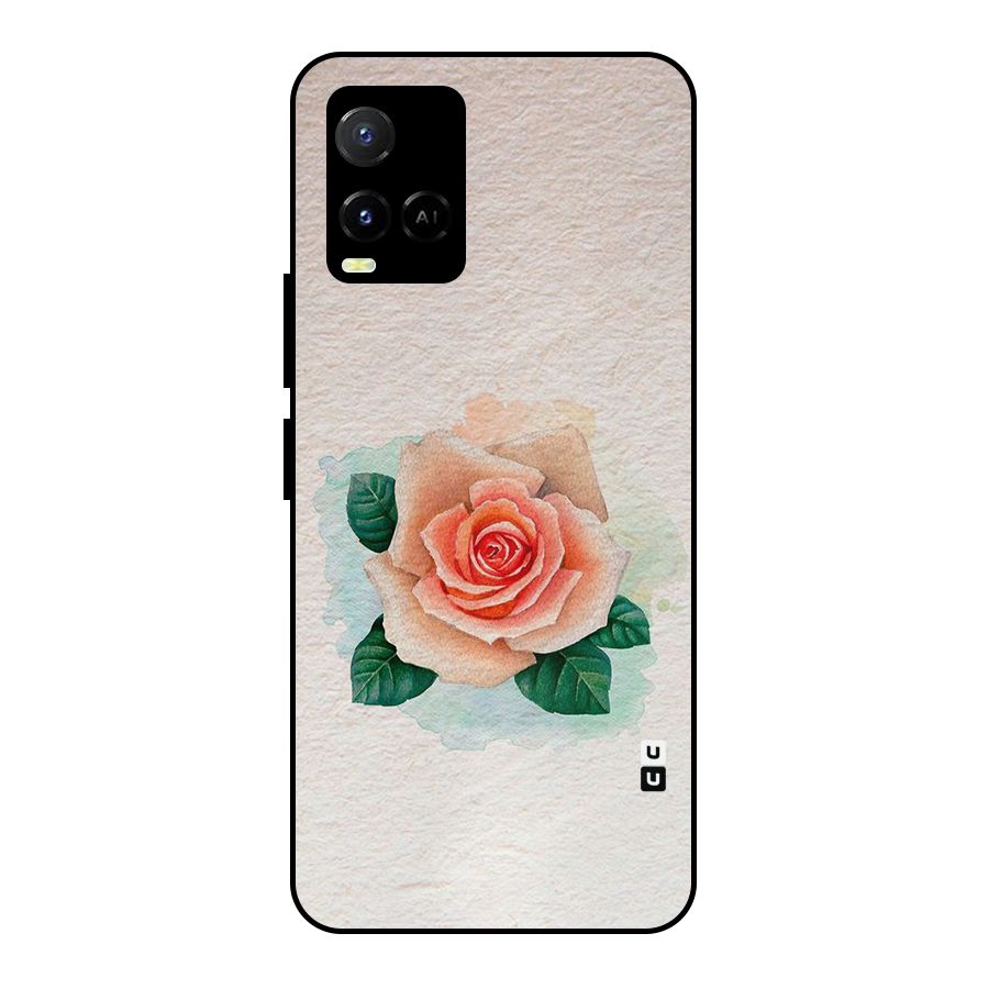 Flower Water Art Metal Back Case for Vivo Y21T