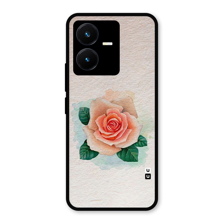 Flower Water Art Metal Back Case for Vivo Y22