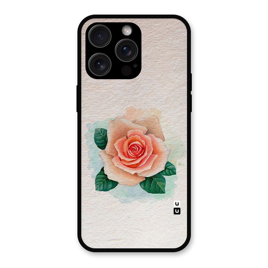Flower Water Art Metal Back Case for iPhone 15 Pro Max