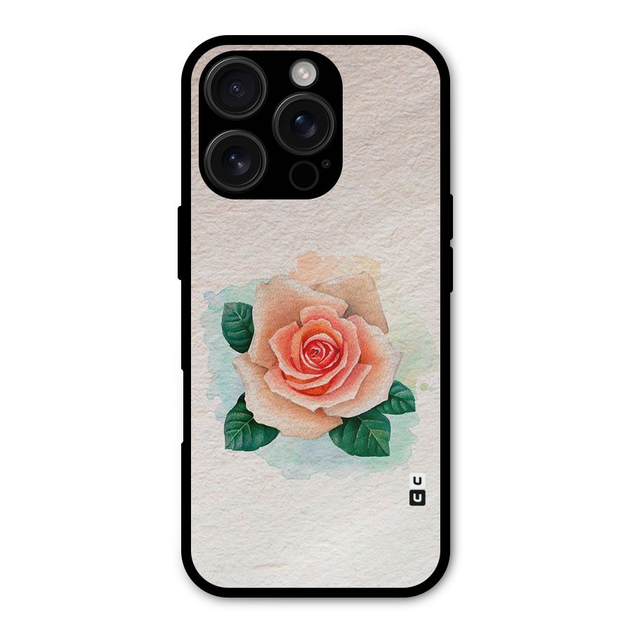 Flower Water Art Metal Back Case for iPhone 16 Pro