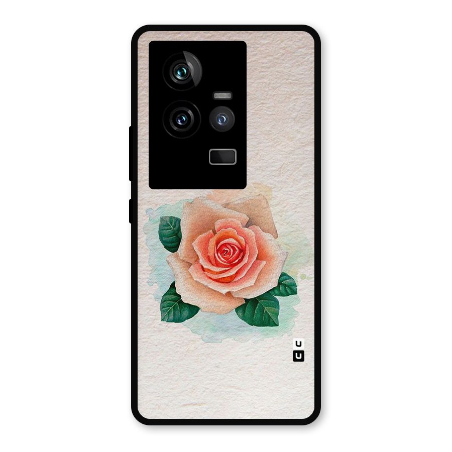 Flower Water Art Metal Back Case for iQOO 11 5G