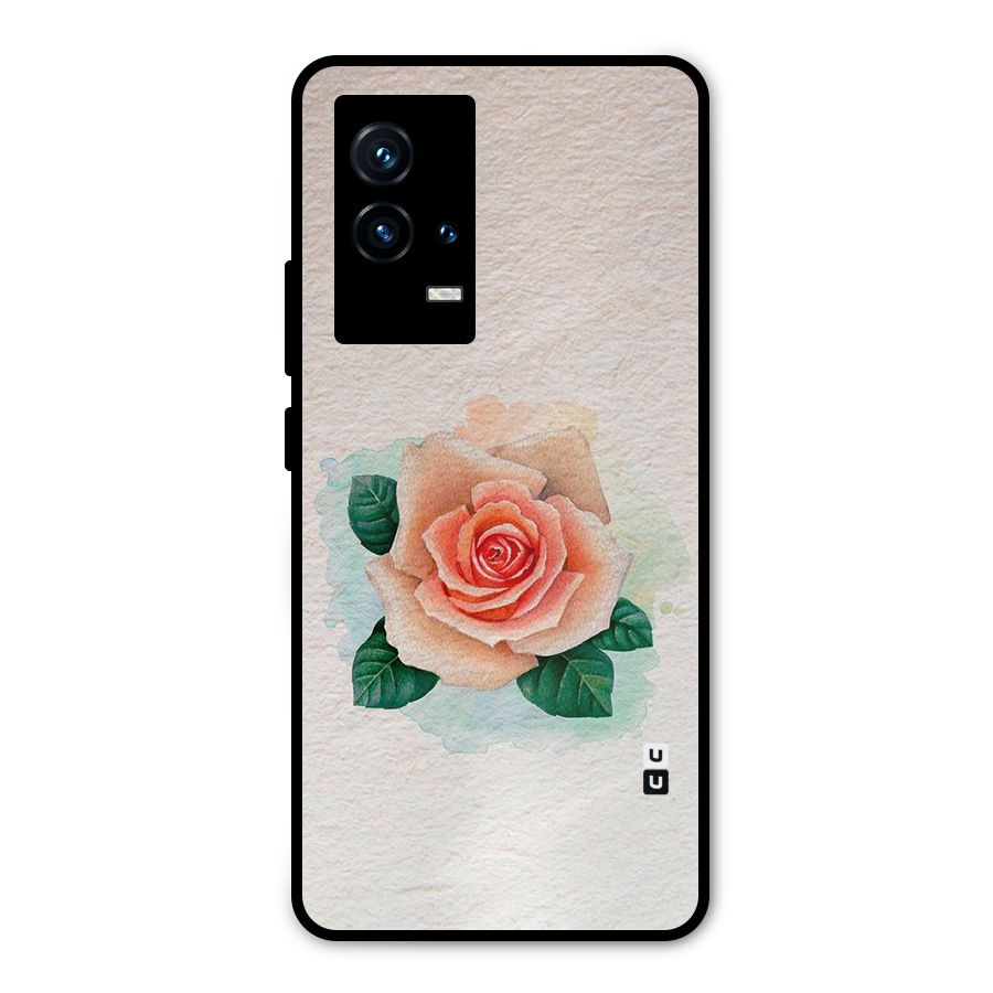 Flower Water Art Metal Back Case for iQOO 9 5G