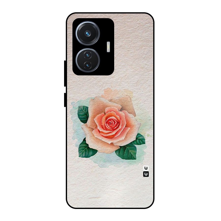 Flower Water Art Metal Back Case for iQOO Z6 44W