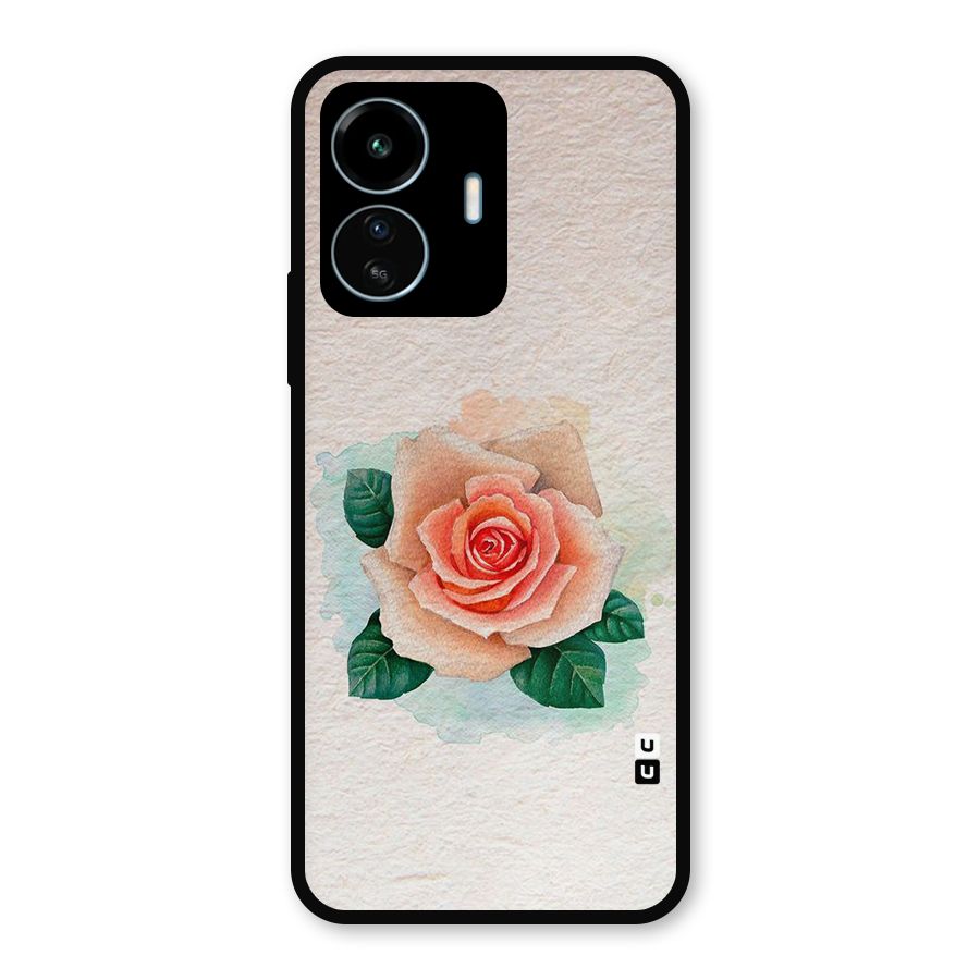 Flower Water Art Metal Back Case for vivo iQOO Z6 Lite 5G