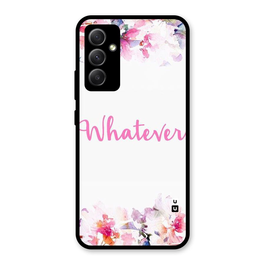 Flower Whatever Glass Back Case for Galaxy A34