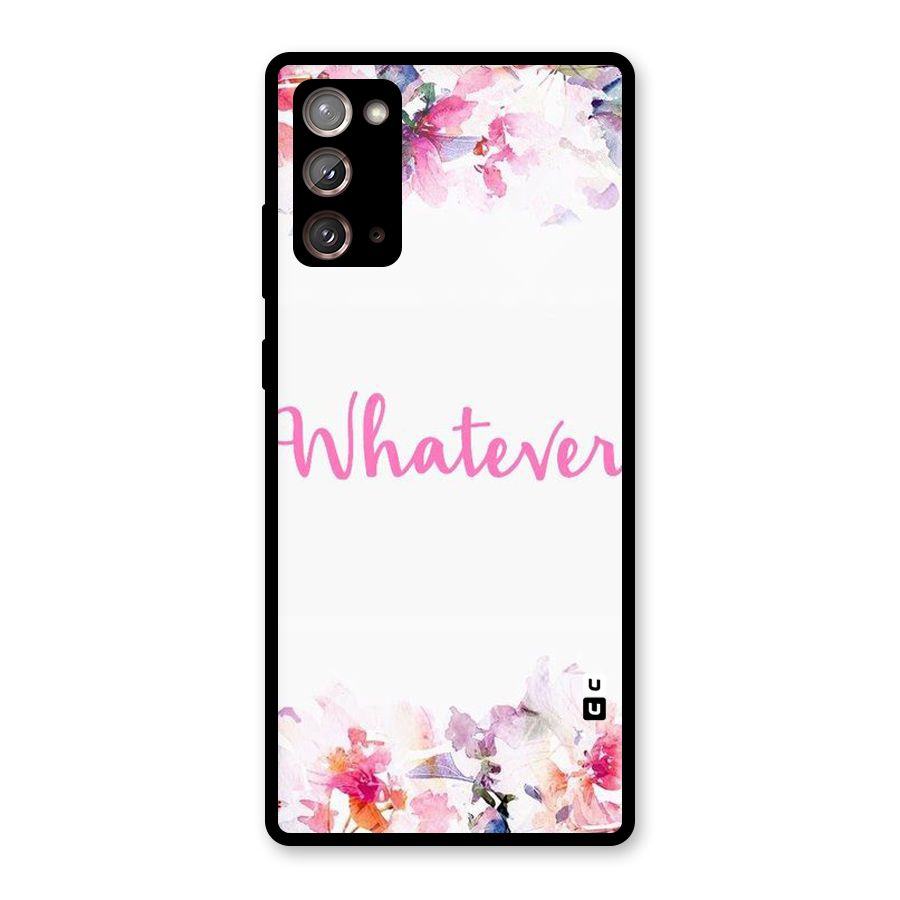 Flower Whatever Glass Back Case for Galaxy Note 20