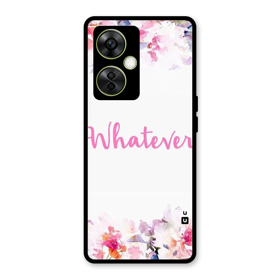 Flower Whatever Glass Back Case for OnePlus Nord CE 3 Lite