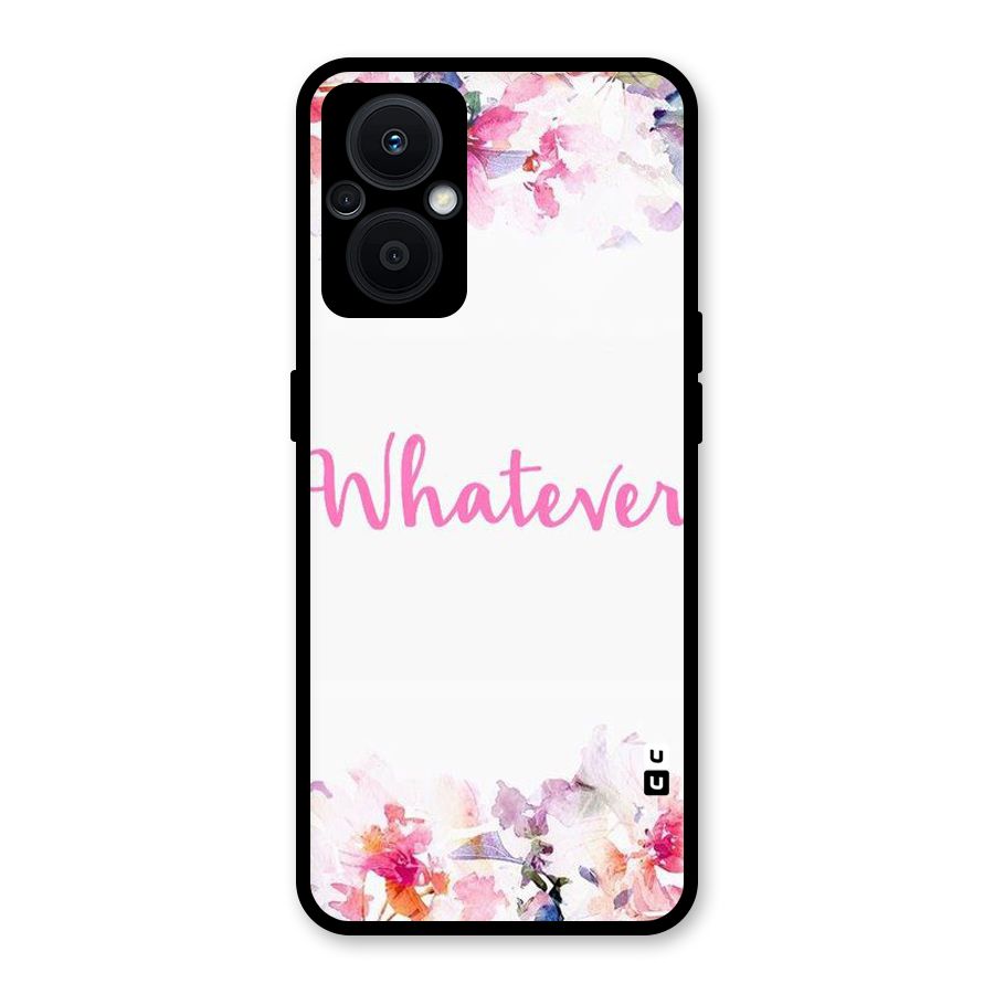 Flower Whatever Glass Back Case for Oppo F21s Pro 5G