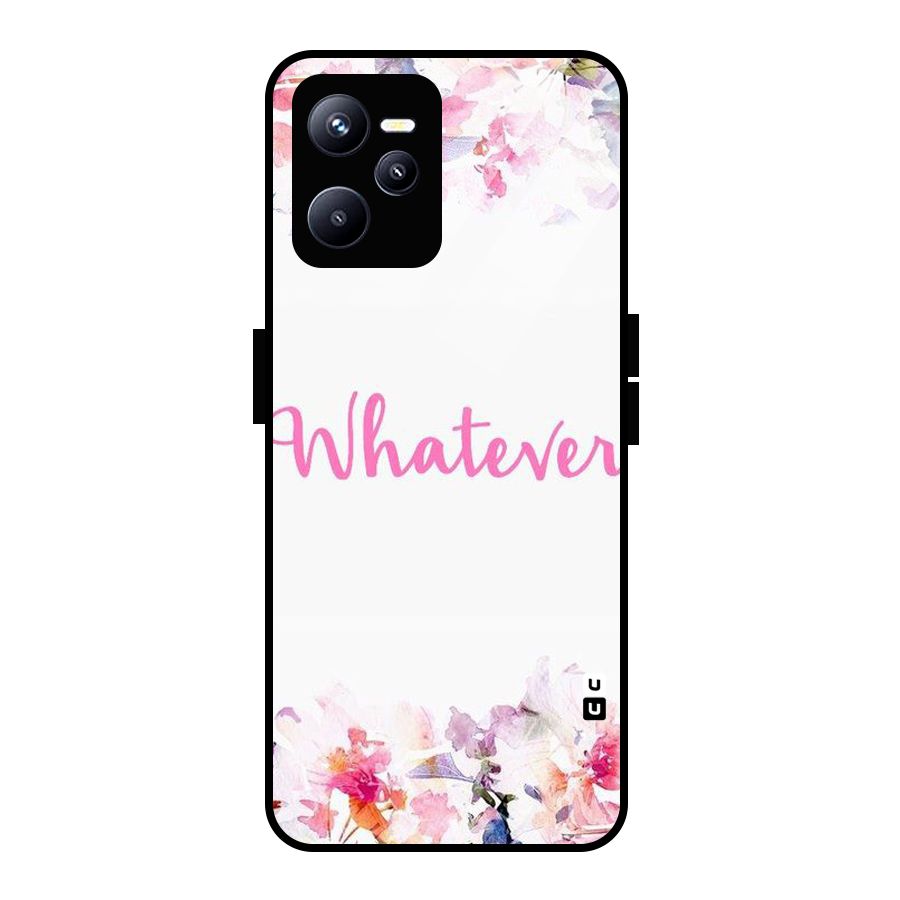 Flower Whatever Glass Back Case for Realme C35