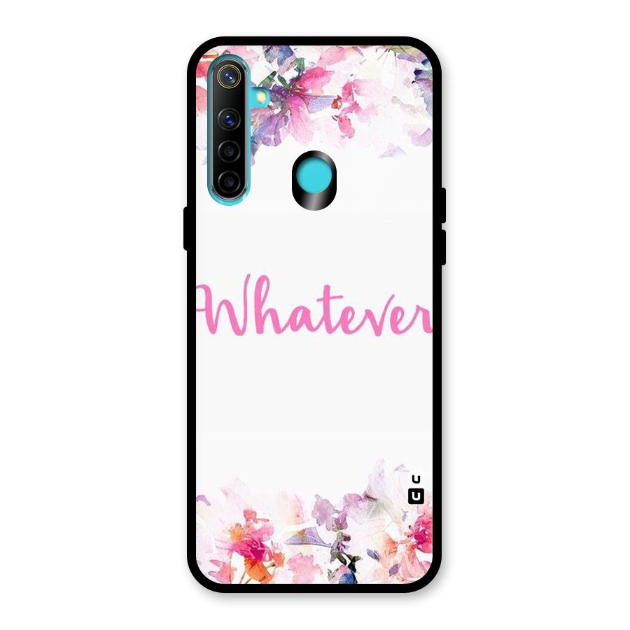 Flower Whatever Glass Back Case for Realme Narzo 10