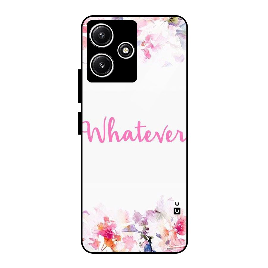 Flower Whatever Glass Back Case for Redmi 12 5G