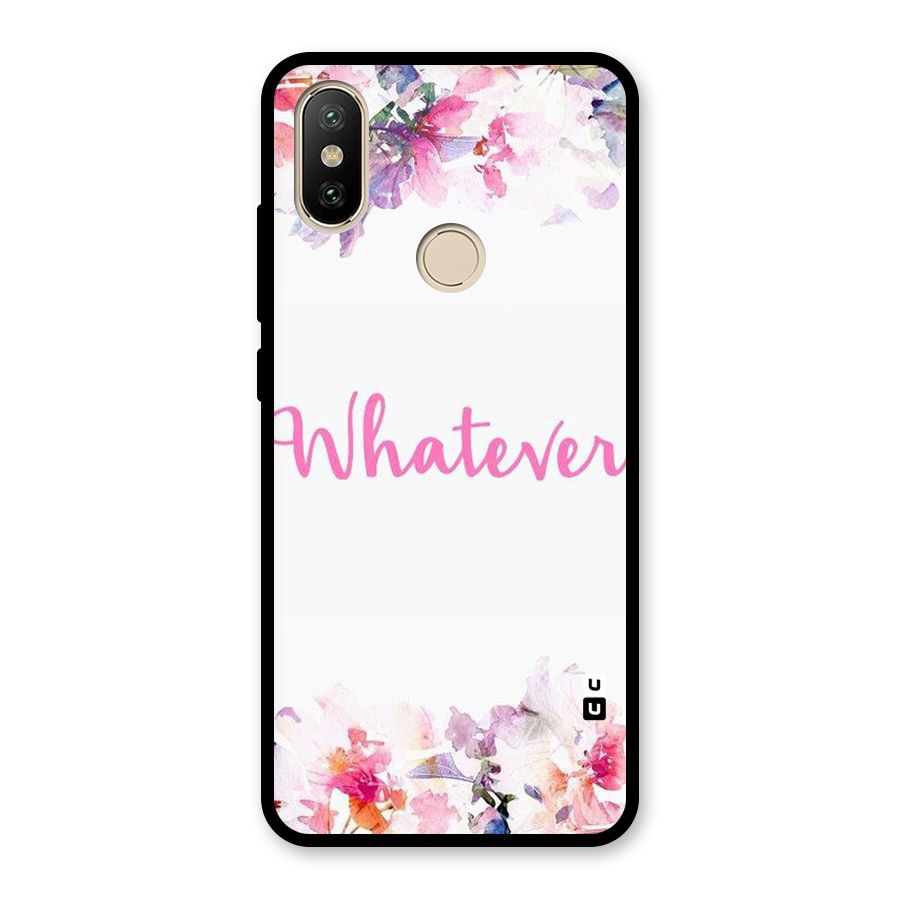 Flower Whatever Glass Back Case for Redmi A2