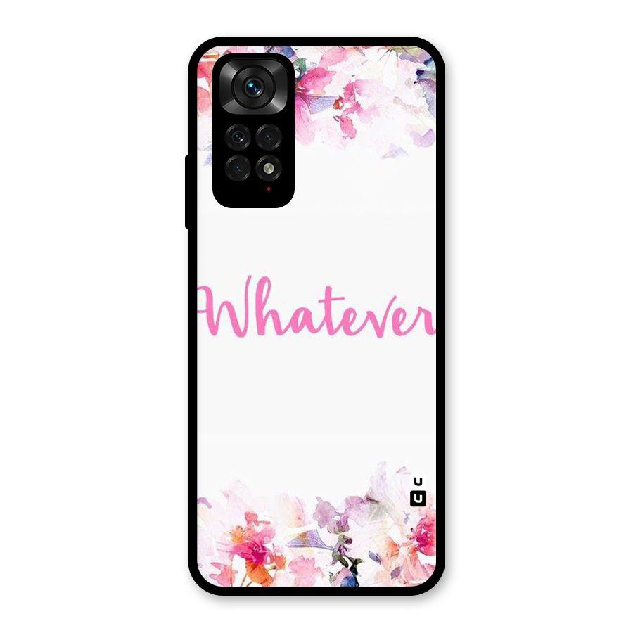 Flower Whatever Glass Back Case for Redmi Note 11S