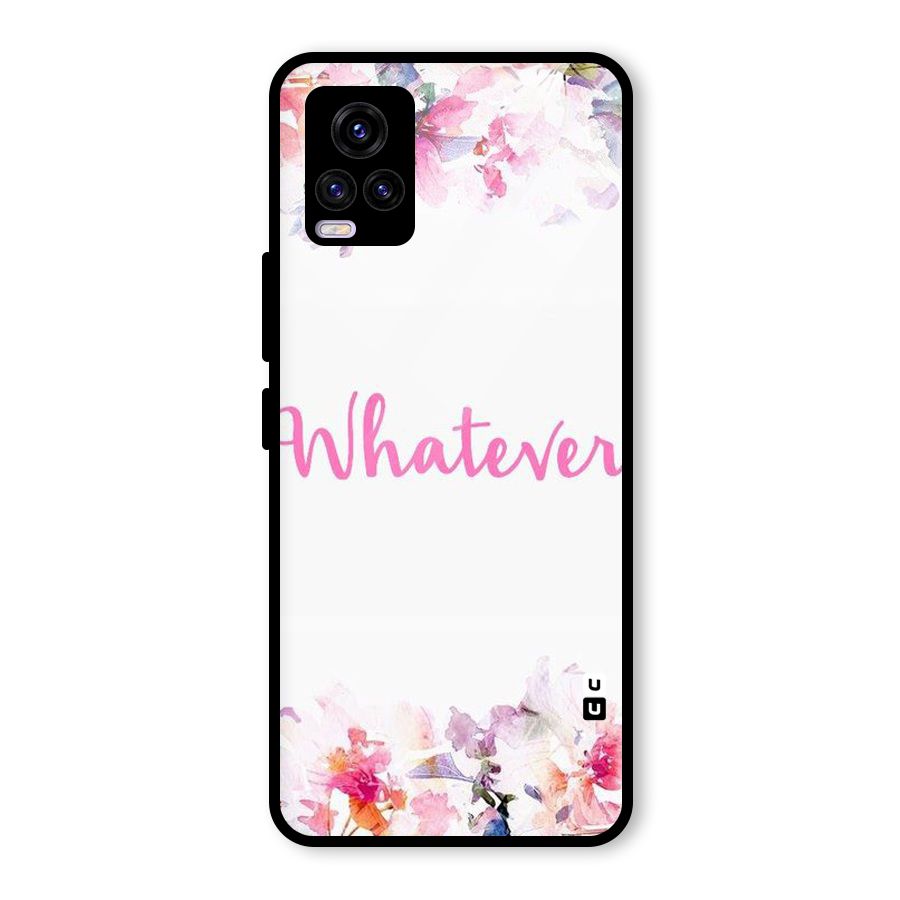 Flower Whatever Glass Back Case for Vivo V20 2021